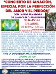 Poster Concierto de Sanación 01 de&nbsp;Abril.