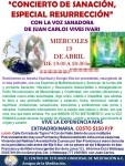 Poster Concierto de Sanación 19 de&nbsp;Abril.