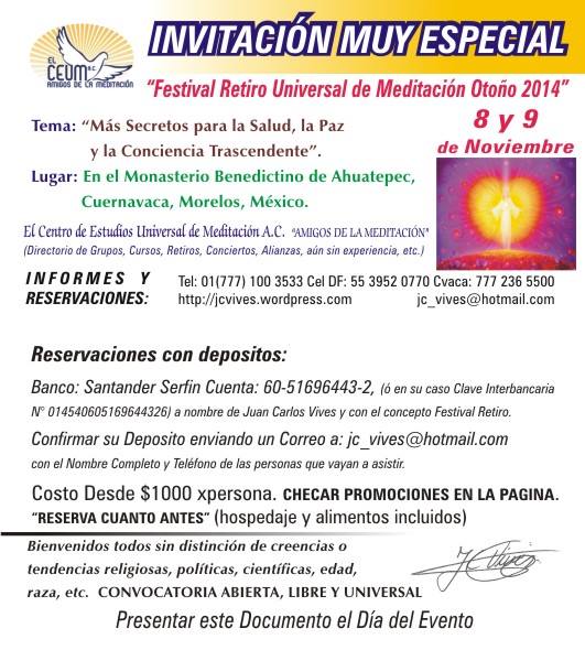 invitacion muy especial festival retiro otoo 2014