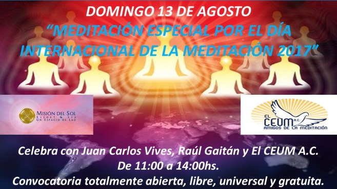 DIA INTERNACIONAL DE LA MEDITACIÓN 2017. MISIÓN DEL SOL.