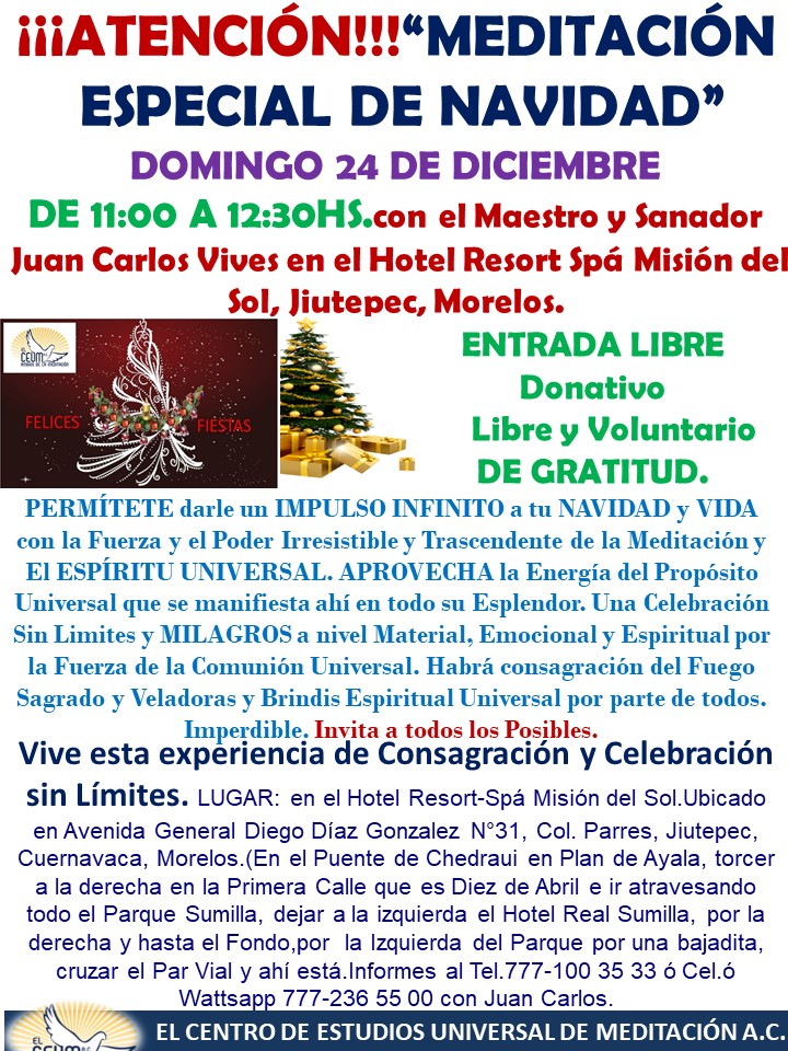 MEDITACIÓN NAVIDAD 2017 EN MISIÓN DEL SOL.