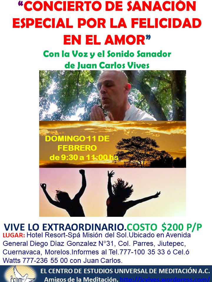 Concierto de Sanación por el Amor Misión.