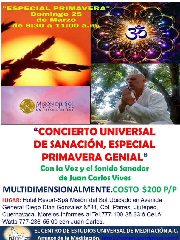 Poster Concierto de Sanación Primavera.