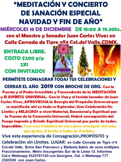 MEDITACIÓN ESPECIAL NAVIDAD Y FIN DE AÑO 2019 Cerrada de Tigre n4
