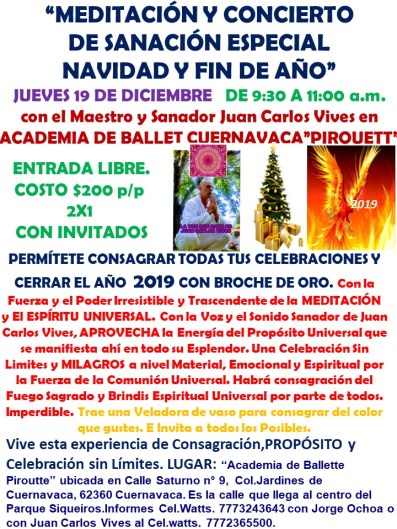 MEDITACIÓN ESPECIAL NAVIDAD Y FIN DE AÑO 2019 PIROUETT